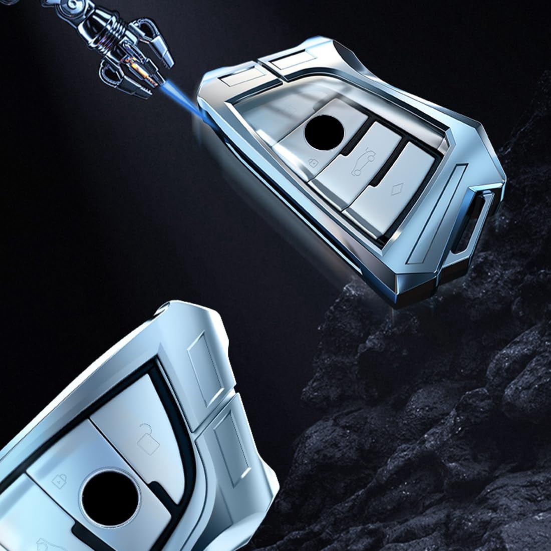 Key Cover Case, Zinc Alloy Key Fob Shell Compatible for BMW X1 X3 X4 X5 X6 1 2 4 5 6 7 M3 M5 M6 GT3 GT5 G30