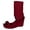 Red, variant on Rokment Mid Calf Boots Platform Wedge Dressy Sandals for Women Ladies Fashion Casual Suede Knit Patchwork Square Toe Chunky Heeled Slip on Dress Shoes Summer Fall Black Size 8.5