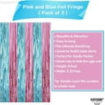 thumbnail image 2 of KatchOn, XtraLarge Pink and Blue Streamers - 8x3.2 Feet, Pack of 2 Gender Reveal Decorations | Baby Gender Reveal Backdrop Boy or Girl | Pink and Blue Backdrop for Pink and Blue Party Decorations, 2 of 7