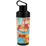 Avatar The Last Airbender Official Avatar Aang 18 oz Insulated Water Bottle, Leak Resistant, Vacuum Insulated Stainless Steel with 2-in-1 Loop Cap