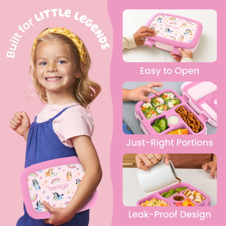 Bentgo + Bluey Kids Lunch Box, 5-Compartment Hearts & Crafts photo 5