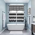 thumbnail image 3 of Grey Black White Striped Kitchen Curtains Sets for Windows 24 Inch Length, Farmhouse Stripes Rod Pocket Window Treatments Tier Curtains and Valances Set for Bedroom/Bathroom, 3 of 8