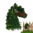 thumbnail image 2 of XIEULQP Equestrian Horse Head Wreath for Farmhouse Front Door - Rustic Christmas Garland for Entryway and Wall Decor, Natural-looking Design with Western Theme for Seasonal Display​, 2 of 6