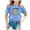 Light Blue, variant on Back To School Outfits for Girls Relaxed Regular Fit Soft & Lightweigh Round Neck 1/4 Sleeve Happy First Day Of School 1st Grade Tee Boys Girls Toddler