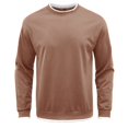 thumbnail image 1 of Gibobby Sudaderas hombre Sudadera de vellón de manga larga con cuello redondo para Hombre(Caqui,XG), 1 of 4