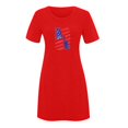 thumbnail image 4 of RT5YKing Robe Décontractée Mode Printemps Été Jour de l'Indépendance Manches Courtes Col Rond Mi-Mollet Robes pour Femmes 2023, 4 of 4
