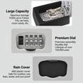 thumbnail image 3 of Asoricing Key Lock Box, Portable Wall Mount Lockbox Security Safe Box for Outside Outdoor Home Office Door Handle House Key, Gray, 3 of 9