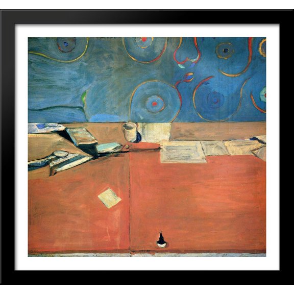 Large Still Life 30x28 Large Black Wood Framed Print Art by Richard Diebenkorn