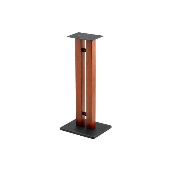 Monoprice Monolith Speaker Stands - 28 Inch, Cherry (Each), 50lbs Capacity, Adjustable Spikes, Sturdy Construction, Ideal For Home Theater Speakers