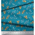 thumbnail image 2 of Soimoi Blue Heavy Canvas Fabric Berries Leaves Fabric Prints By Yard 58 Inch Wide, 2 of 3