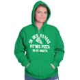 thumbnail image 3 of Fitness This Pizza Foodie Gym Workout Zip Up Hoodie Men's Women's Brisco Brands L, 3 of 6