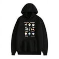 thumbnail image 1 of ATEEZ Double Sided Pattern Comfort Hoodies For Unisex Tracksuit Pullover Fans,3XL,Black, 1 of 4