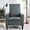 Grey, variant on Modern Reclining Chair - Beige Foam Cushioned With Metal Expansion Frame Recliner In Filled Seat & Cup Holder