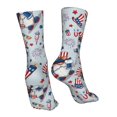 thumbnail image 7 of Xecao I Love USA Print Fashion No Heel Casual Crew Socks Cushioned Breathable for Men Women - Moisture wicking,Not easy to fade Suitable for daily, 7 of 7