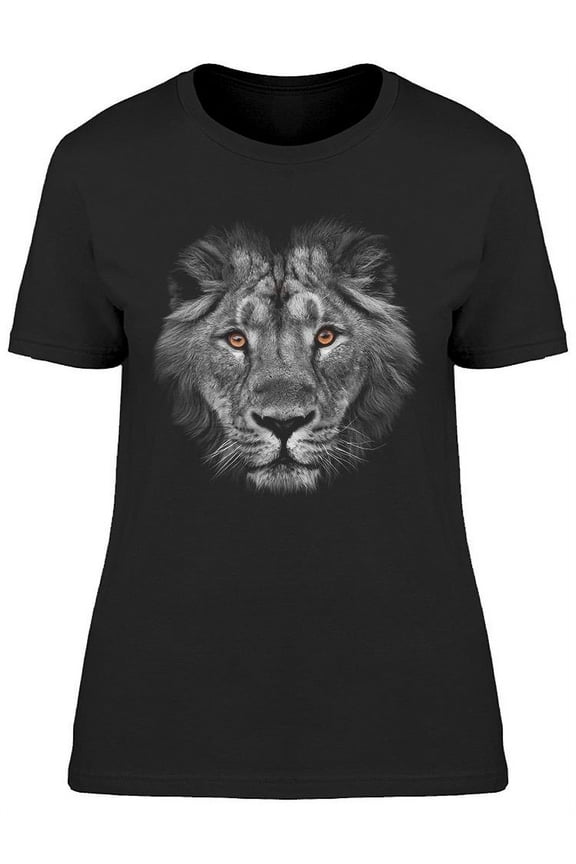Beautiful Lion With Amber Eyes T-Shirt Women -Image by Shutterstock, Female Medium