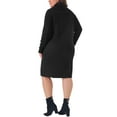 thumbnail image 3 of Vestido de suéter mini de manga larga con cuello de tortuga para mujer Agnes Orinda talla grande 4X negro, 3 of 6