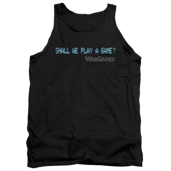 Wargames Shall We Adult Tank Top Black