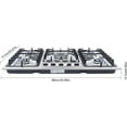 thumbnail image 3 of Gas Cooktop 34 Inch Gas Stove Top, 5 Burners Stainless Steel Built-In NG/LPG Gas Stove for Home Kitchen With Thermocouple Protection(5 Burners 860 * 500mm), 3 of 9