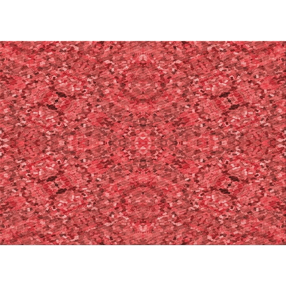 Ahgly Company Indoor Rectangle Patterned Valentine Red Area Rugs, 6' x 9'