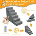 thumbnail image 5 of LitaiL 30"H Dog Stairs for High Bed 28"-32" Tall, 6 Tiers Foam Pet Steps/Pet Stairs, Non-slip Dog Steps for Dogs and Cats, Grey, 5 of 7