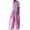 Pink, variant on Women Plaid Jumpsuit Women Jumpsuit Check Print Color Matching Long Sleeve Turn-down Collar Wide Leg Half Single-breasted Crotch Loose Long Jumpsuit