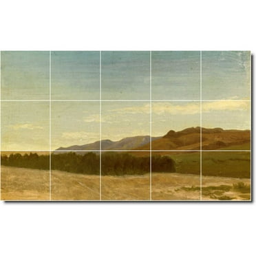 Ceramic Tile Mural-Albert Bierstadt Country Painting 29. 21.25" w x 12.75" h using (15) 4.25 x 4.25 ceramic tiles
