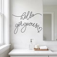 thumbnail image 7 of Hello Gorgeous Black Metal Wall Art Decor - Elegant Black Bedroom Decor, Minimalist Wall Art for Bathroom, Living Room, Office & Dining Room, Aesthetic Wall Decor for Teen Girl Room Decoration(Black), 7 of 7