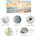 thumbnail image 2 of ZHONGYUTONG Sunset Beach Wall Art 3 Pieces Seagulls Flying Ocean Waves Pictures Seascape Paintings Prints Home Decor for Bathroom Living Room Framed (11.00" x 14.00" x 3PCS), 2 of 6