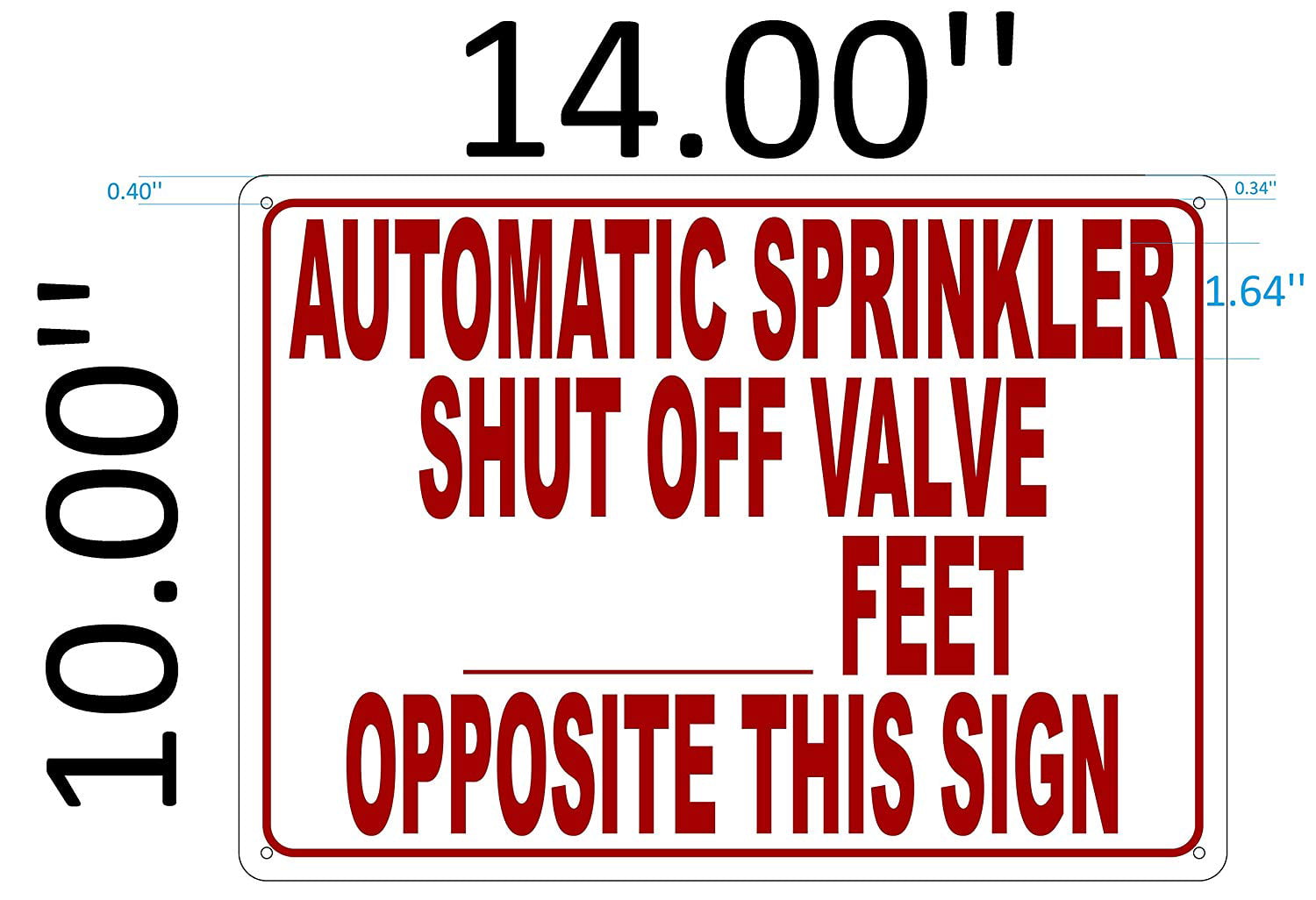 "Automatic Sprinkler Shut-Off Valve" Metal Sign  REFLECTIVE !!! ALUMINUM 10X12