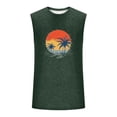 thumbnail image 4 of Hilenly Mens Beach Tank Tops Summer Graphic Palm Tree Sleeveless Shirts Vacation Gym Running Workout Tank Top, 4 of 6