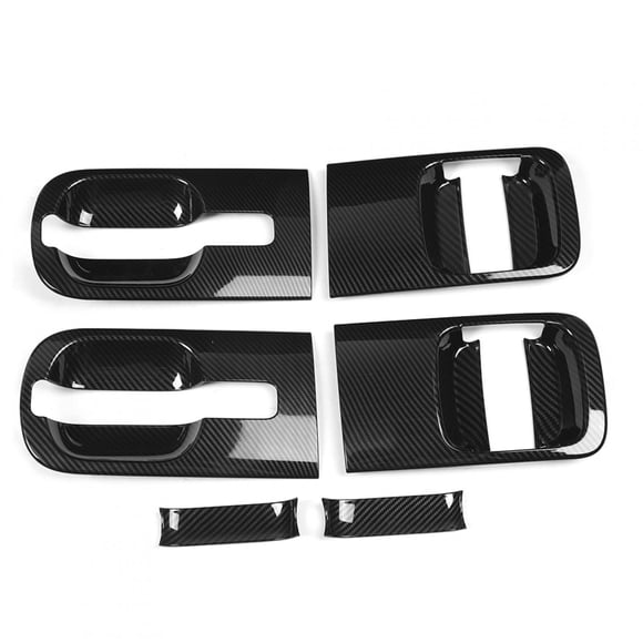 Cuencos de manija de puerta estilo fibra de carbono, 6 uds., aptos para Hyundai Grand Starex H1 2019