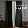 thumbnail image 6 of Topfinel 100% Blackout Luxury Velvet Curtain, 90 Inches Long Rod Pocket Back Thermal Insulated Noise Reduce Curtains for Living room Bedroom, 2 Panels,52 x 90 Inch,Moss Green, 6 of 8