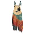 thumbnail image 2 of Halloween Jumpsuits for Women One Piece Sleeveless Floral Print Linen Rompers Pants with Pocket Baggy Overalls, 2 of 6