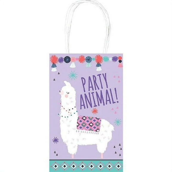 Llama Fun Kraft Paper Bags (8ct)