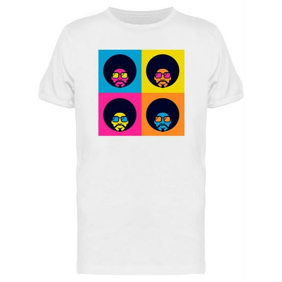Retro Disco Dancer Portrait T-Shirt Men -Image by Shutterstock, Male Medium