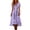Purple, variant on Women's Retro Floral Print V Neck Short Sleeve Midi Dress Loose Fit Flowy Beach Dress Comfy Summer Dress for Vacation and Casual Wear, Size S-2XL