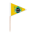 thumbnail image 1 of Easter God Blessing Art Deco  Fashion Toothpick Triangle Cupcake Toppers Flag, 1 of 3