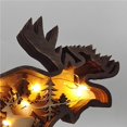 thumbnail image 2 of Yuarrent Adorno de animales de con luz LED Estilo retro Silueta de Navidad Decoración creativa de animales del bosque para el hogar y la oficina Kits de decoración para fiestas Yuarrent HA019158-00, 2 of 6