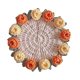 thumbnail image 1 of Manta de flores de ganchillo. Ramo de rosas de ganchillo hecho a mano. Ramo de rosas suaves. Ramo de flores de ganchillo para decoración de cumpleaños (producto terminado), 1 of 7