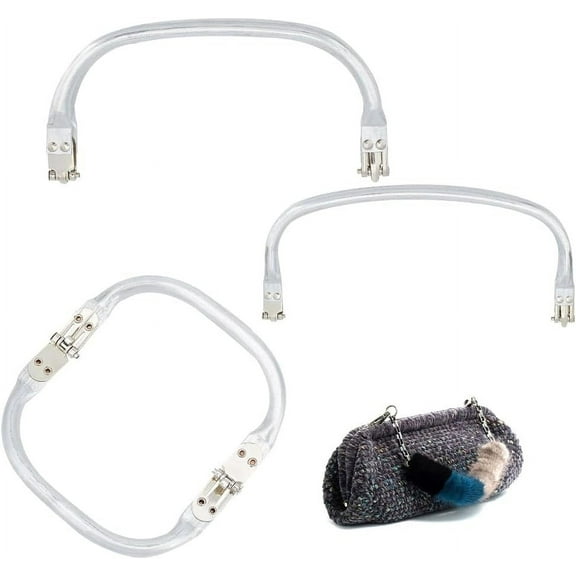 3pcs Aluminum Purse Frame Handles 3 Sizes Kiss Lock Clasp Bag Frame Replacements Internal Tubular Frame for Handbag Purse Repair Sewing Bag 24.4/19.5/12.4mm (1/0.77/0.49) DIY