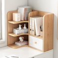 thumbnail image 1 of Étagère de Bureau Robuste Bibliothèque Bibliothèque Fournitures de Bureau Étagère de Livre d'Organisation Rack de Stockage de Bureau à Domicile avec Tiroir Multifution Livre Stand (Couleur, Jaune), 1 of 6