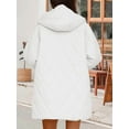 thumbnail image 6 of Long Jackets for Female Fashion Winter Coat for Women Business Casual Diamond Quilted Hooded White M, 6 of 7