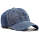 thumbnail image 4 of Gorra de béisbol lavada, de algodón vaquero desgastado, gorra de papá, gorra de estilo camionero unisex ajustable, 4 of 7