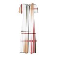 thumbnail image 4 of SMihono Robes d'Été Bohémiennes pour Femmes Grande Taille Mode d'Été Imprimée Manches Courtes Col Rond Bretelles Robe Pull, 4 of 4
