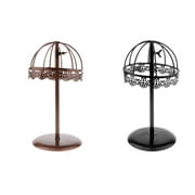 Set Of 2 Antique Free Standing Hat Display Holder Storage Wigs Making Dryer Stand Rack With Adjustable Base