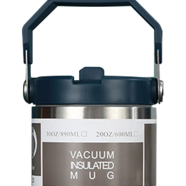 Vaso Frasco térmico de 900 ML a prueba de fugas con taza aislada con asa para automóvil doméstico (negro) Ndcxsfigh Libre de BPA