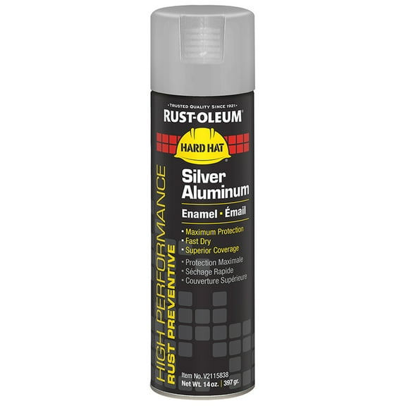 60-Pack of 14 oz Rust-Oleum Brands V2115838 Silver Aluminum Hard Hat Enamel Spray Paint