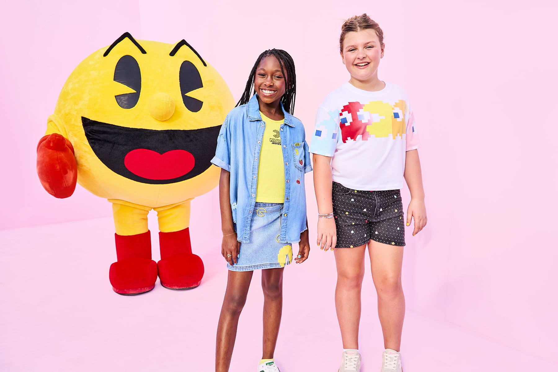 Justice Girls PAC-MAN Denim Skirt, Sizes XS-XL & Plus