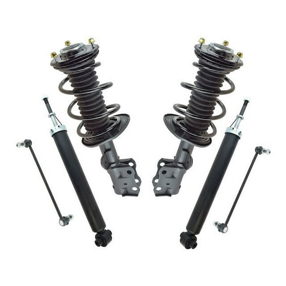 Front and Rear Shock Strut Coil Spring Sway Bar Link Kit 6 Piece - Compatible with 2010 - 2015 Toyota Prius 2011 2012 2013 2014