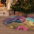 thumbnail image 6 of Rateoe Pink Cow In Sunflower Field Print Christmas Tree Skirt 30" for Xmas Holiday New Year Party Circle Tree Mat Ornaments Decoration, 6 of 7